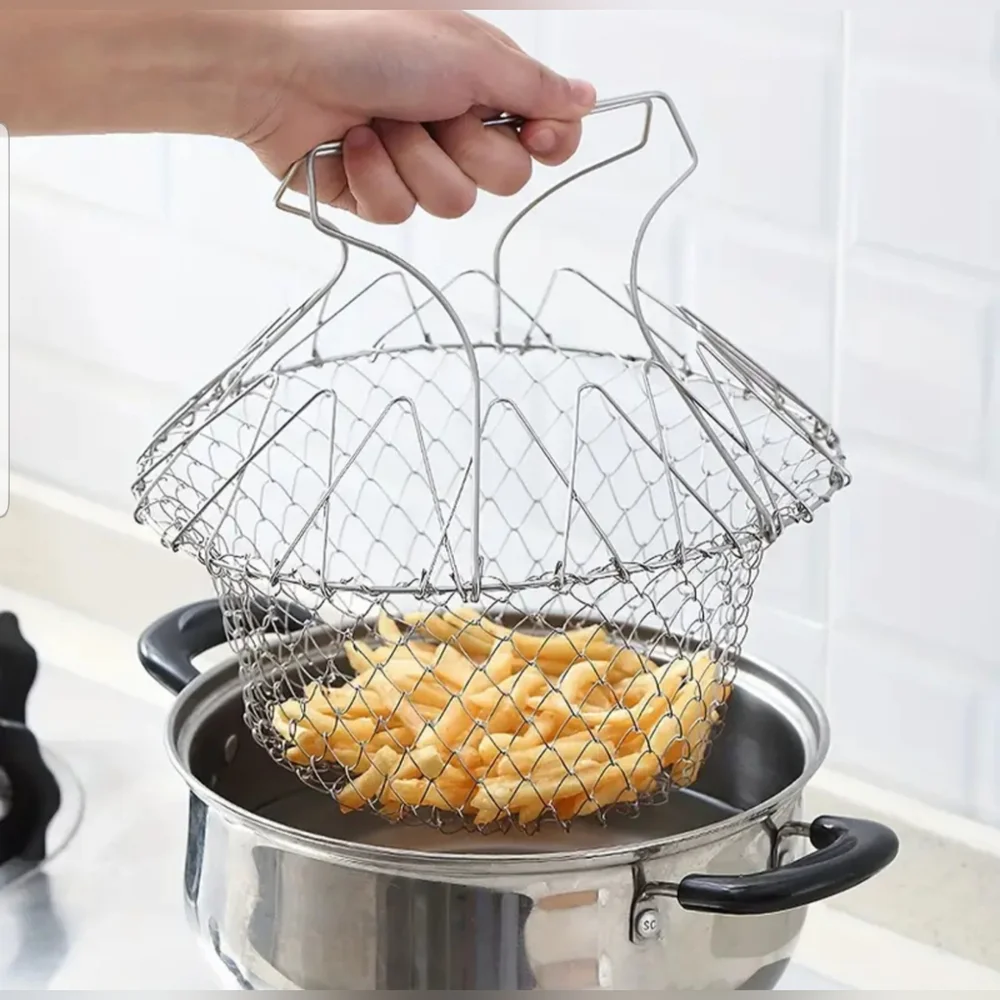 Stainless Steel Fry Basket for Home Kitchen